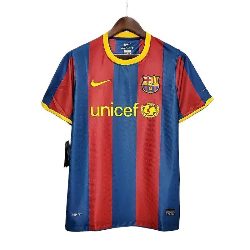 Camisa Barcelona Retrô 2010/2011 Nike - Azul e Grená