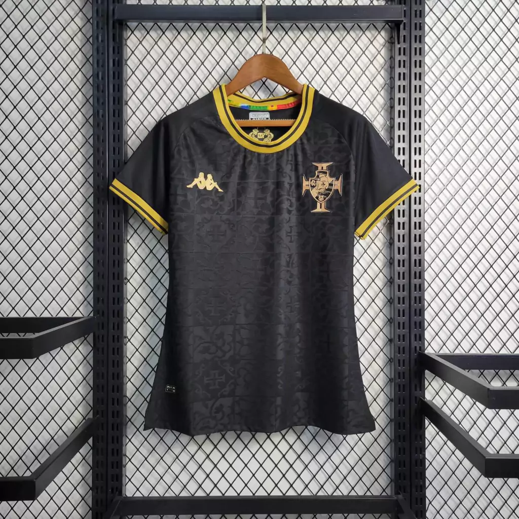 Camisa Vasco da Gama Third 23/24 Torcedor Kaapa Feminino - Preto